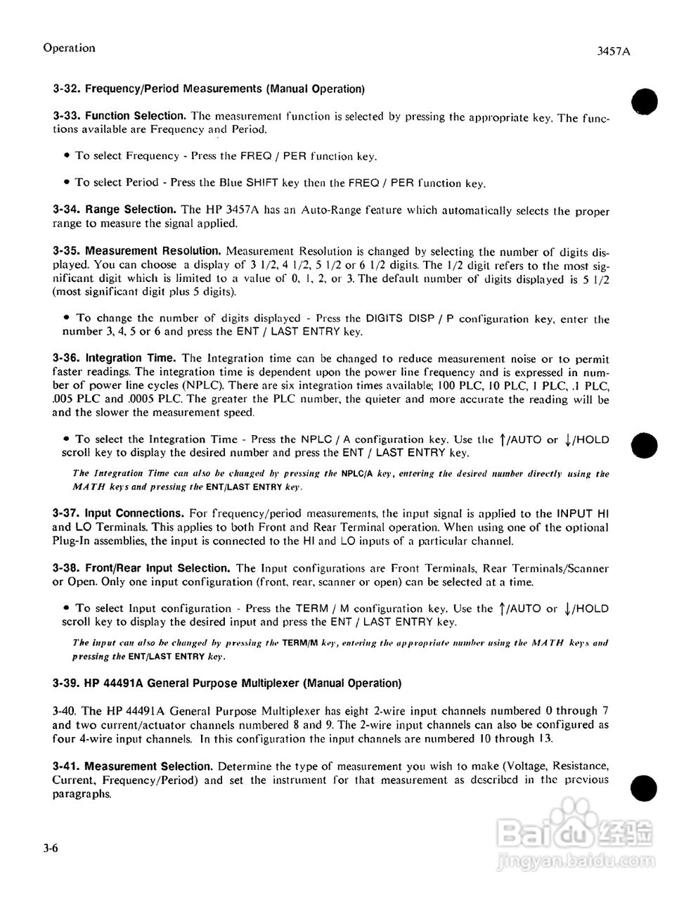 HP 3457A 万用表用户使用手册:[6]
