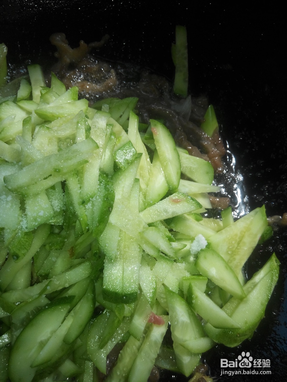 牛肉爆炒黄瓜丝