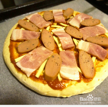超快手培根披萨