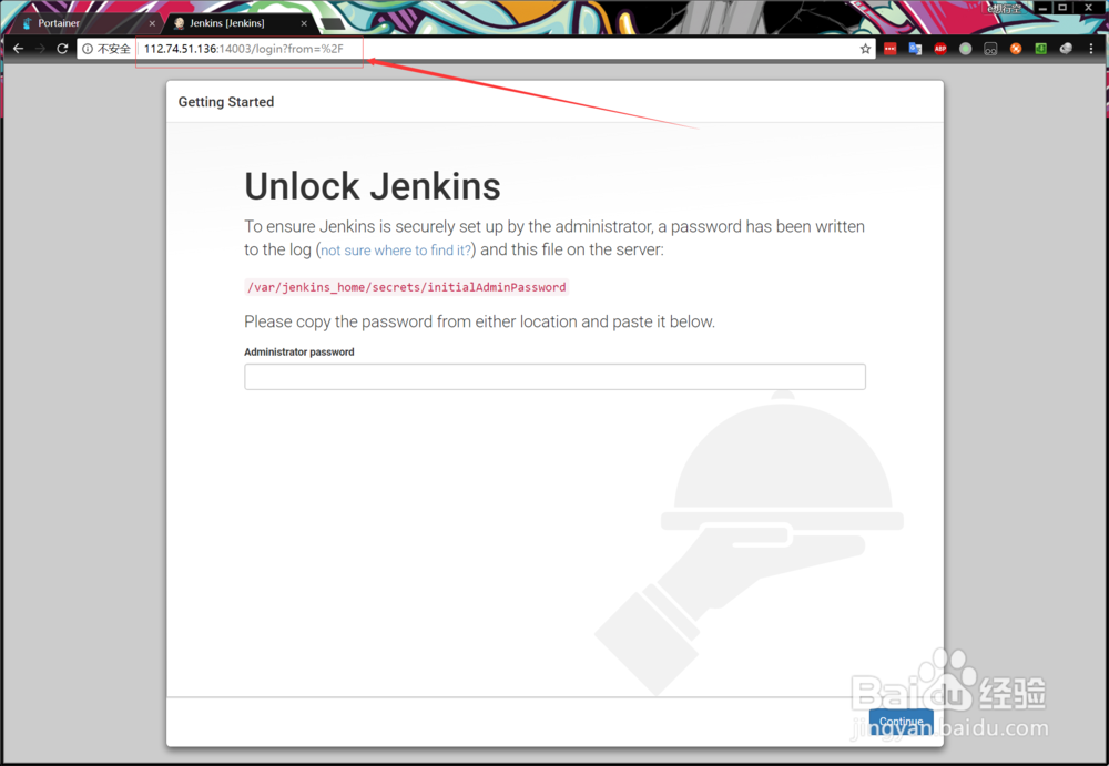 docker portainer安装jenkins