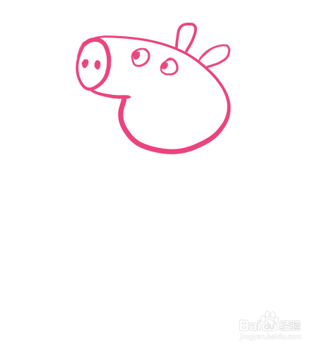 如何教孩子画小猪佩奇简笔画
