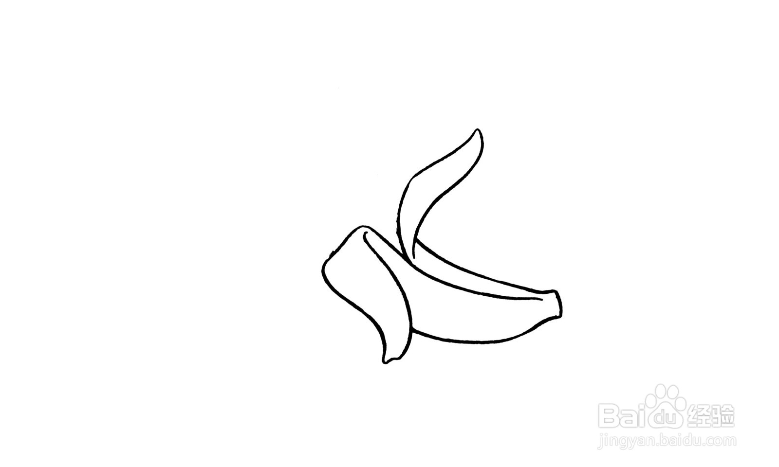 简笔画剥开的香蕉怎么画