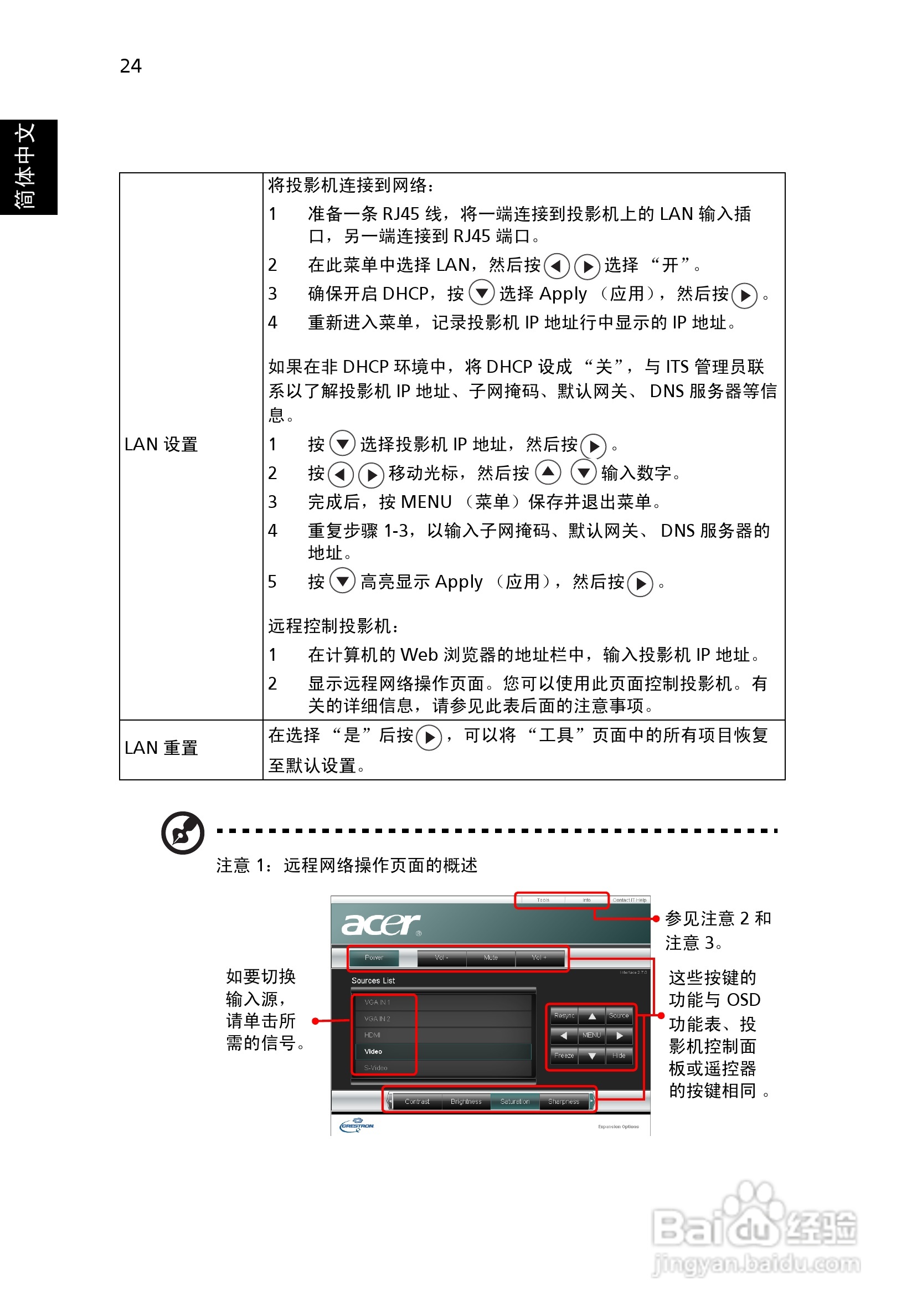 宏基P5205投影使用说明书:[4]