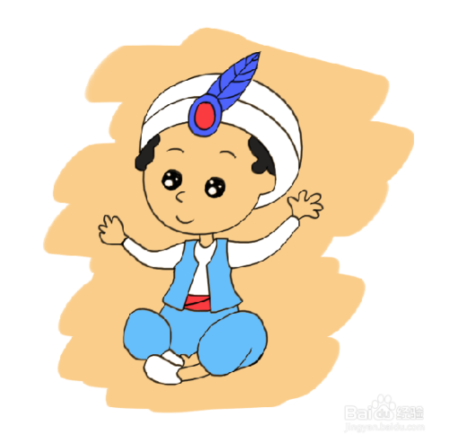 怎么画阿拉丁简笔画