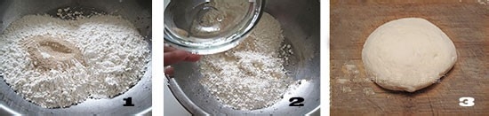 红豆馅饼面团制作及发酵