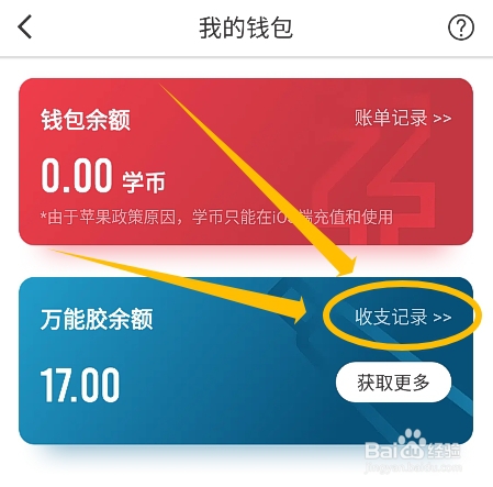 纸条app怎么查看万能胶的收支记录