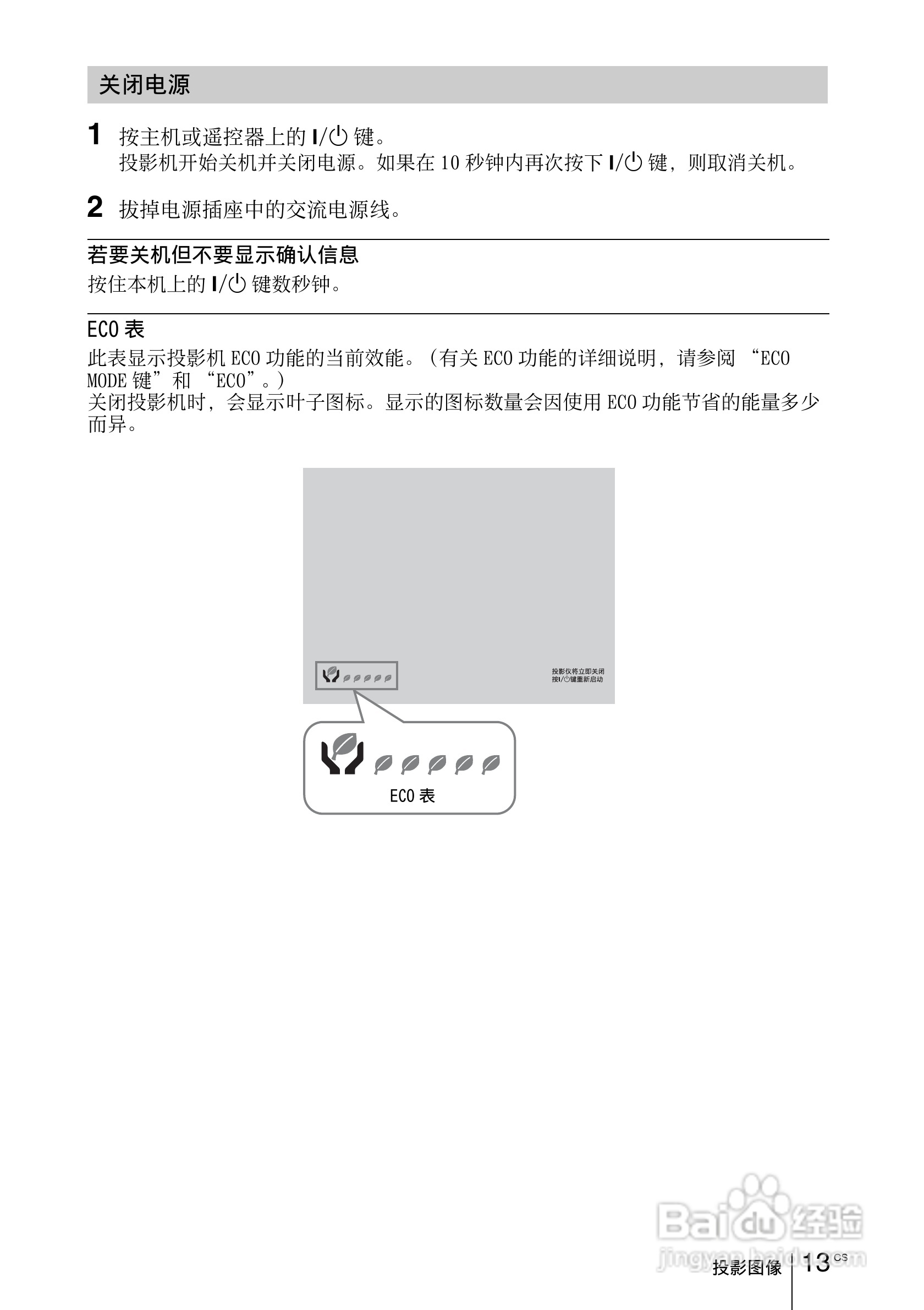 SONY VPL-EW275投影机说明书:[13]