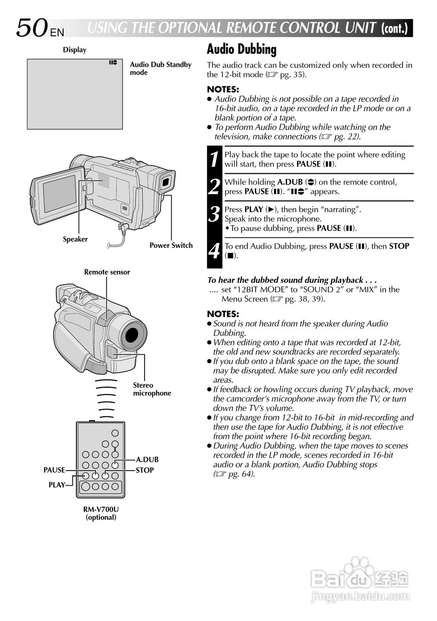 胜利JVC GR-DVL140数码摄像机使用说明书:[5]