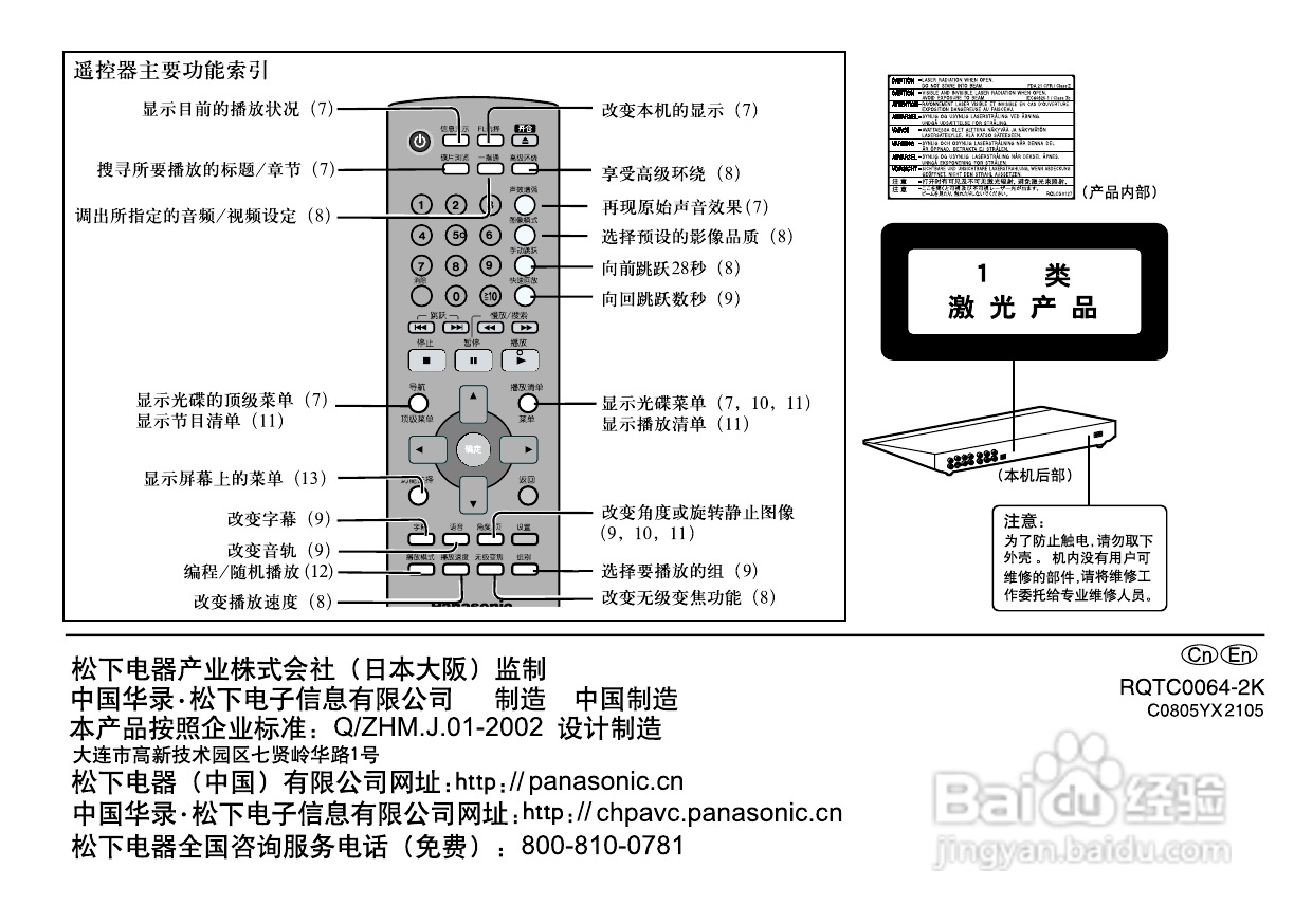 松下DVD-S1000使用说明书:[2]