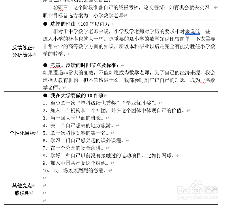 职业规划书如何写作？