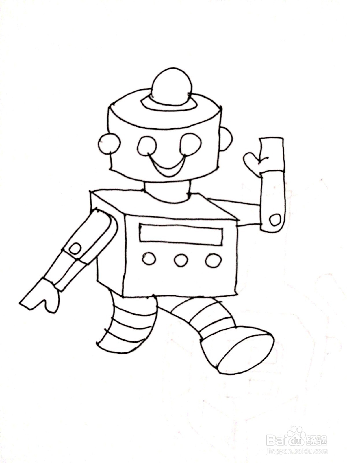 Q版机器人简笔画儿童图片