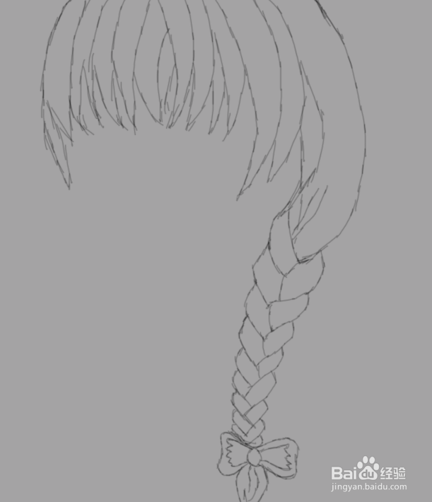 麻花辫怎么画
