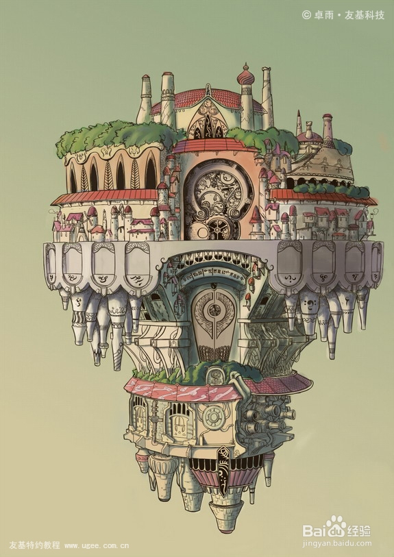 sai绘画教程:初识sai + 城堡绘画教程