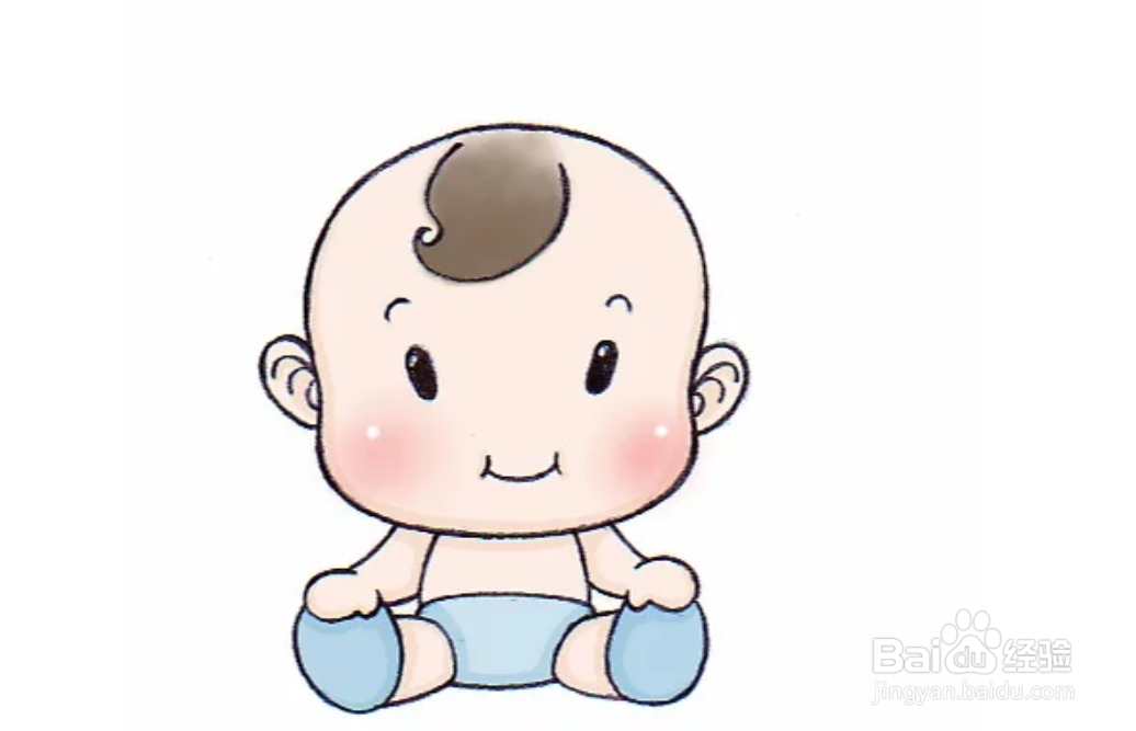 两种方法画出卡通婴儿