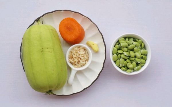 丝瓜毛豆虾米汤