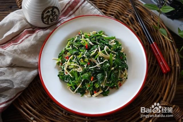 凉拌菠菜的做法