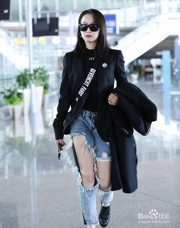 还在用西装配衬衫？你看穿破洞牛仔的宋茜同意吗