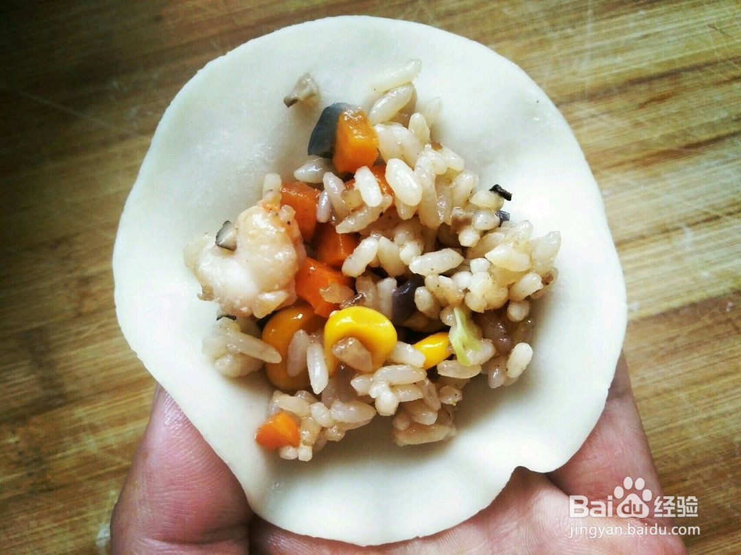 虾仁烧麦饺子皮版的做法