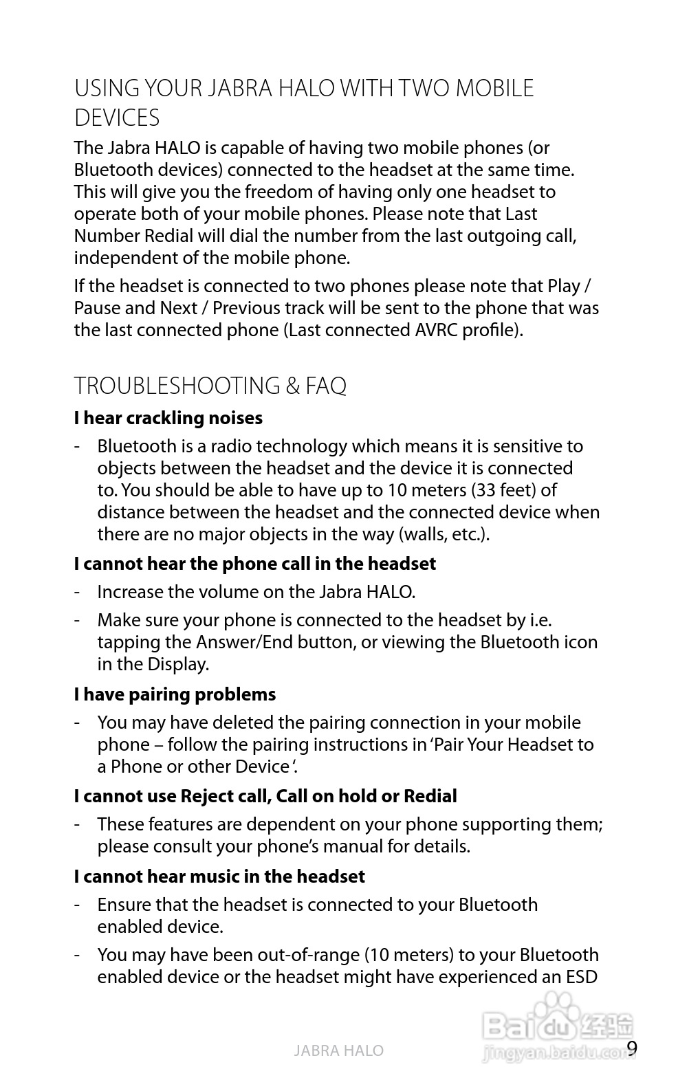 Jabra BT650s蓝牙耳机使用手冊:[5]