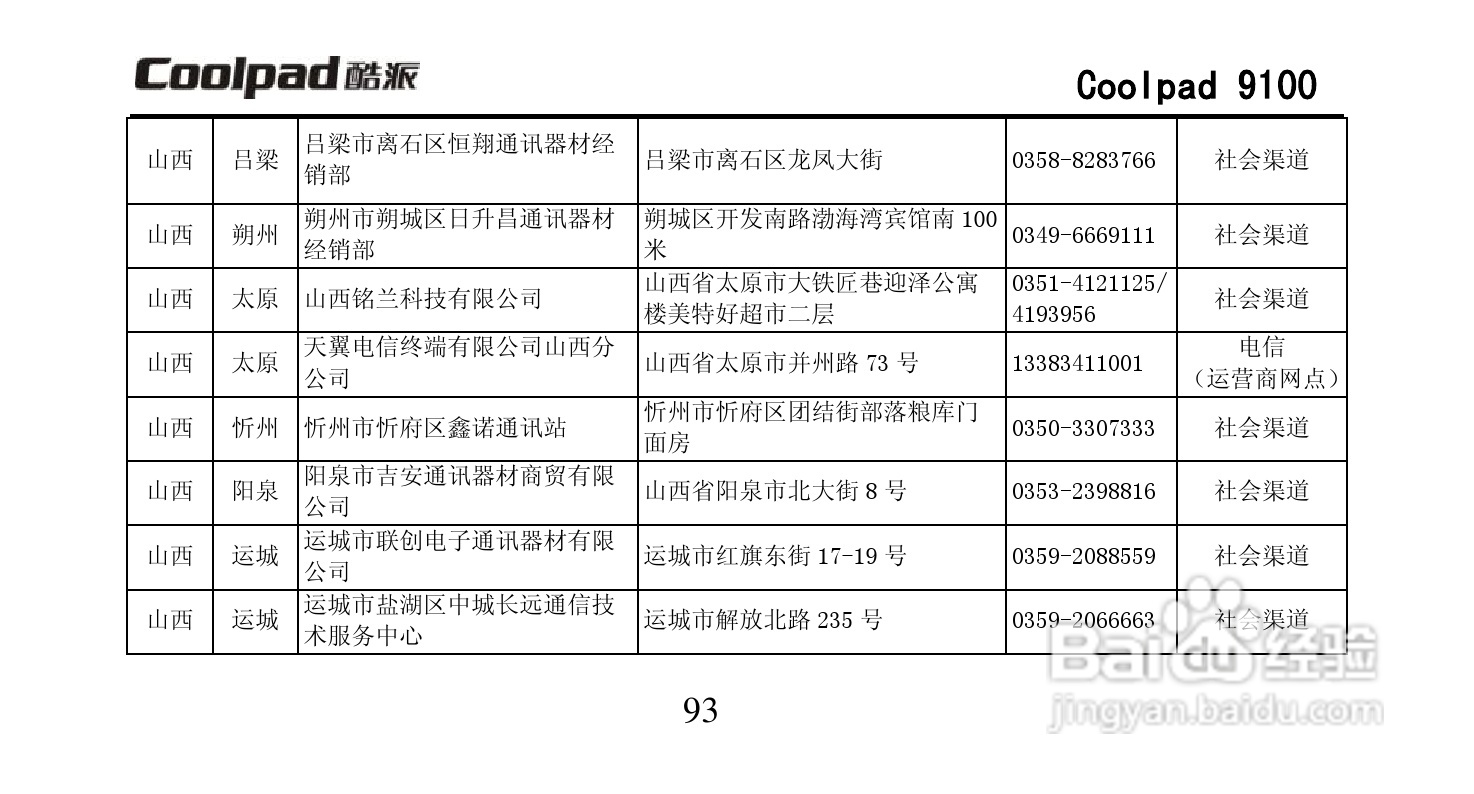 酷派Coolpad 9100手机使用说明书:[11]