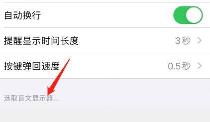 iPhone旁白怎么选取盲文显示器