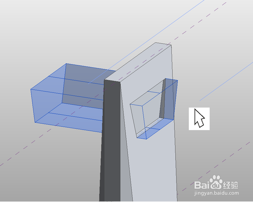 Revit体量中如何选取空心形状?选中一个面拉伸？