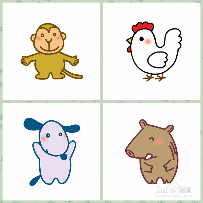【简笔画】一般动物的画法