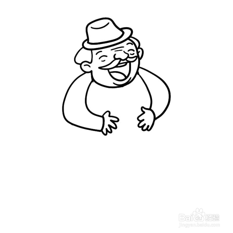 简笔画-如何画Q版叔叔的简笔画