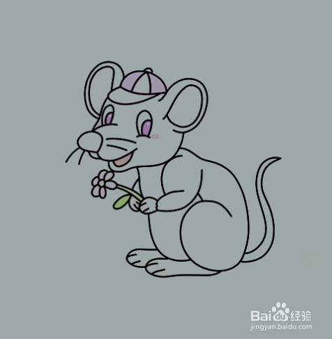 如何手工画可爱的老鼠简笔画?