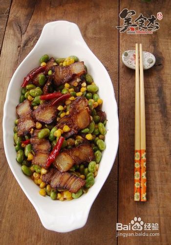 青豆玉米炒腊肉的做法