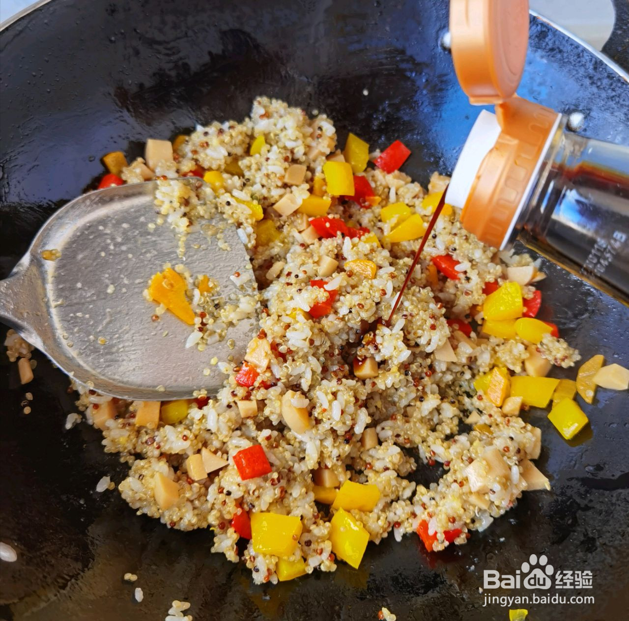 三色藜麦炒饭的做法