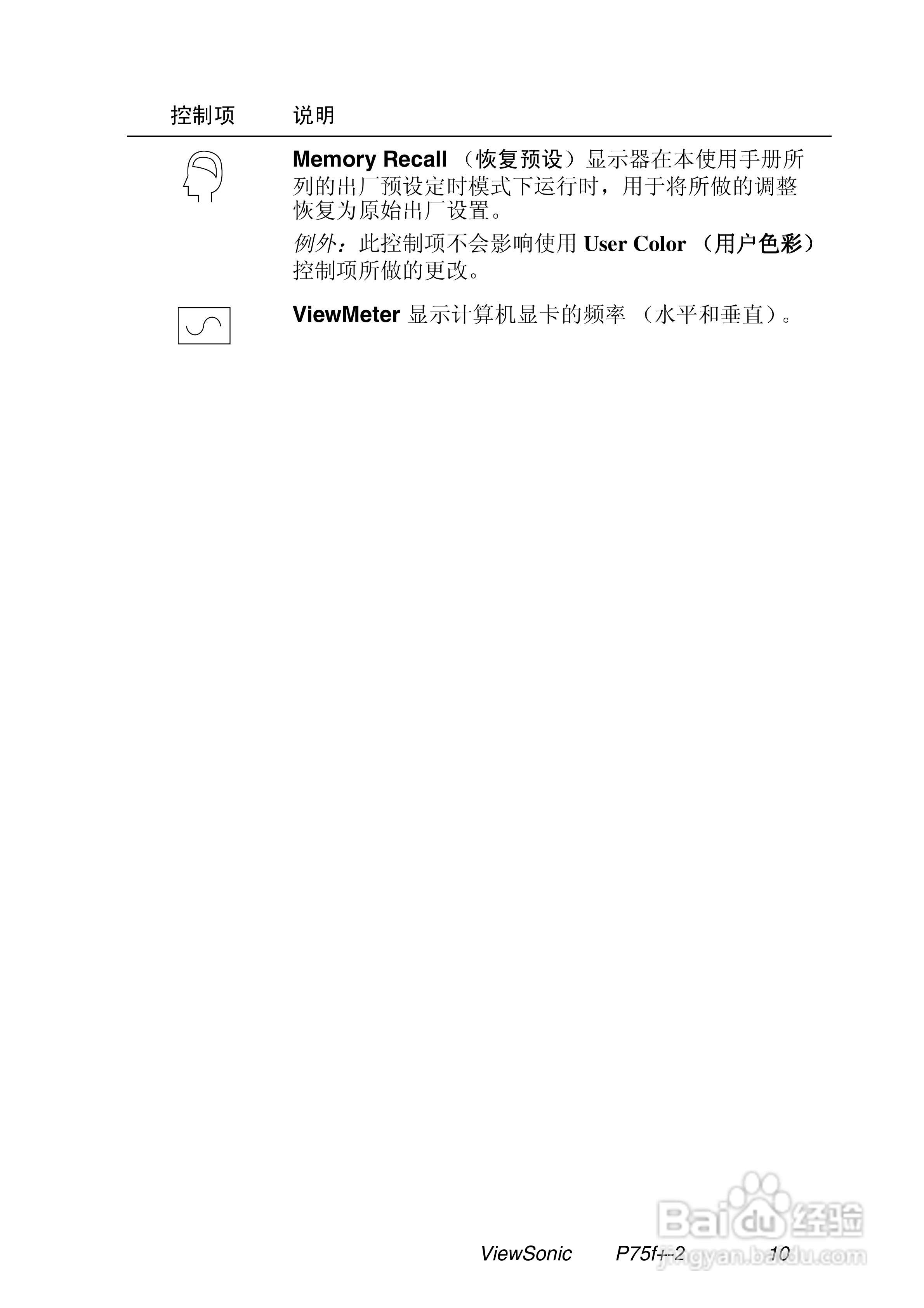 优派P75f+彩显使用说明书