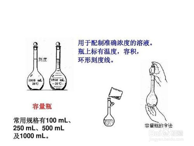 使用容量瓶有哪些注意事项