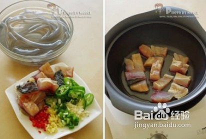 腊鱼炖粉条的做法