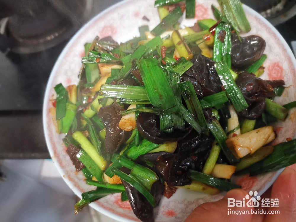 猪肉炒蒜苗木耳