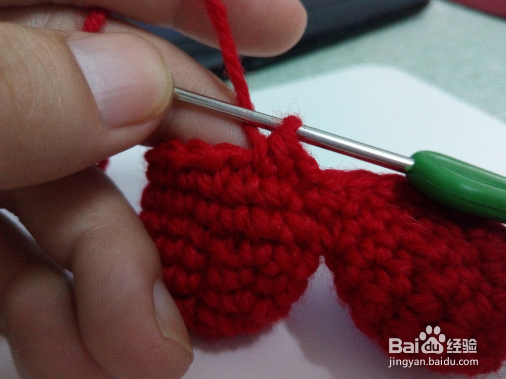 [钩针3]怎样钩立体心形玩偶