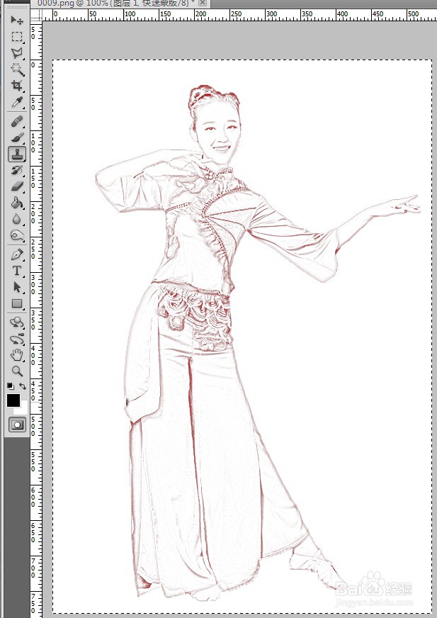 PS如何快速提取原画线稿