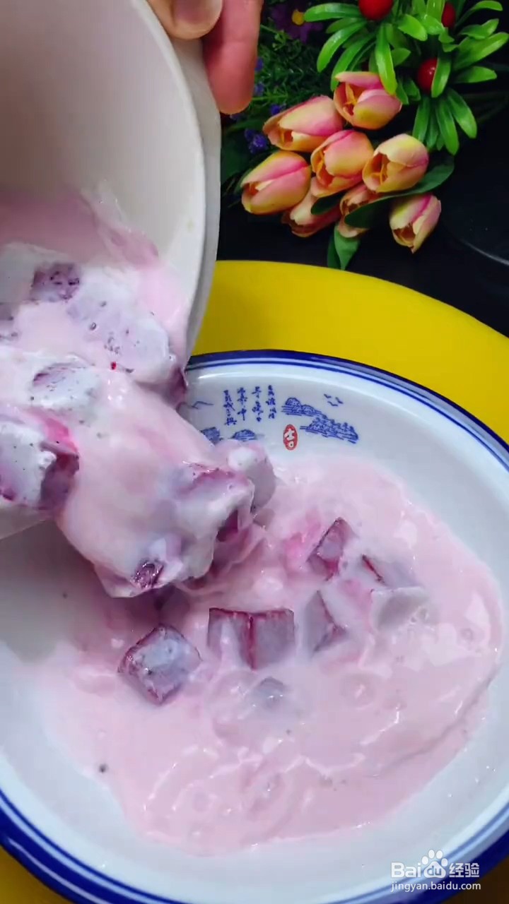 如何自制火龙果布丁