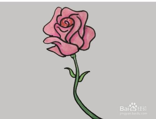 怎么画蔷薇花