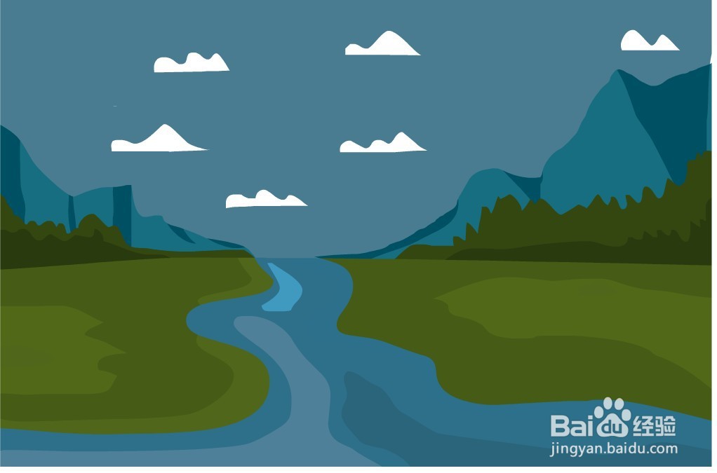 flash制作山脉的背景