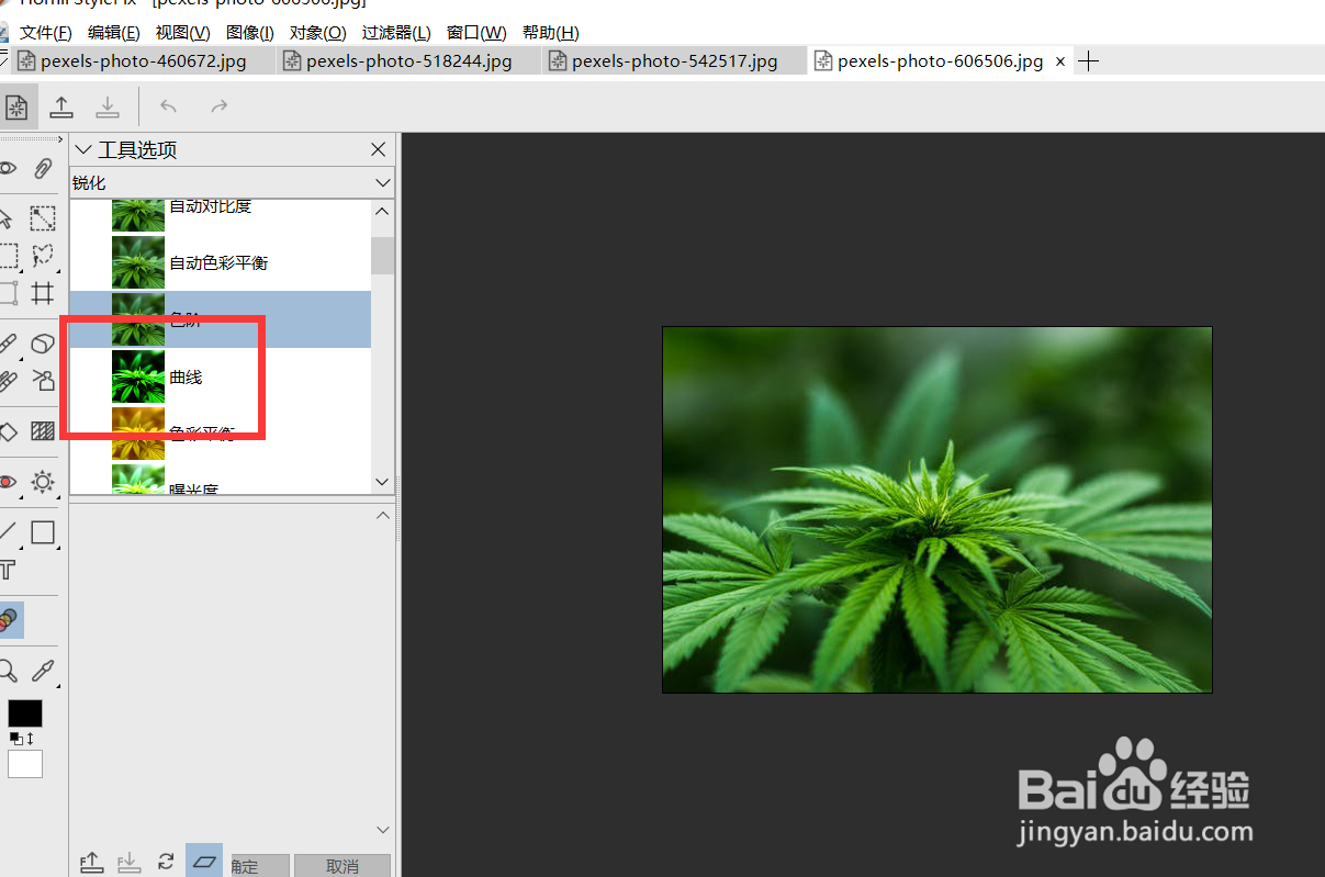 怎么使用hornil调节图片的曲线