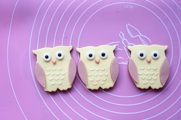 咖啡翻糖猫头鹰饼干