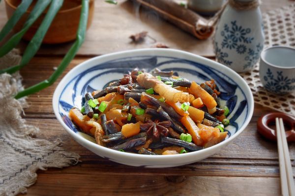 紫豆角烧土豆条