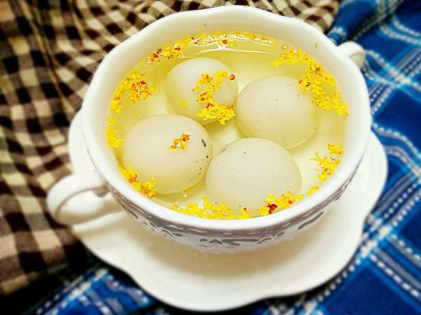 桂花黑芝麻汤圆