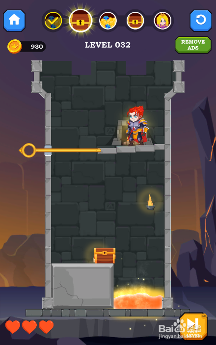 Hero Rescue Online的LEVEL 032怎样通过？