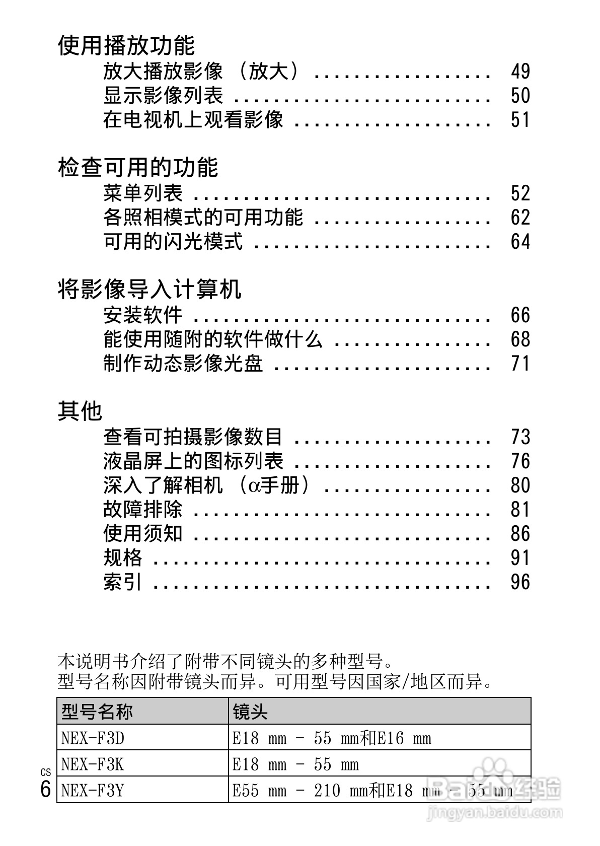 SONY NEX-F3数码相机说明书:[1]