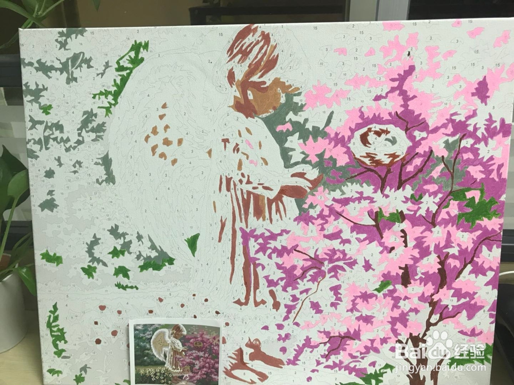 我的第二幅油画:天使的爱怜