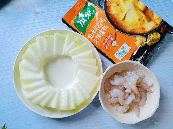 金汤虾仁水晶冬瓜
