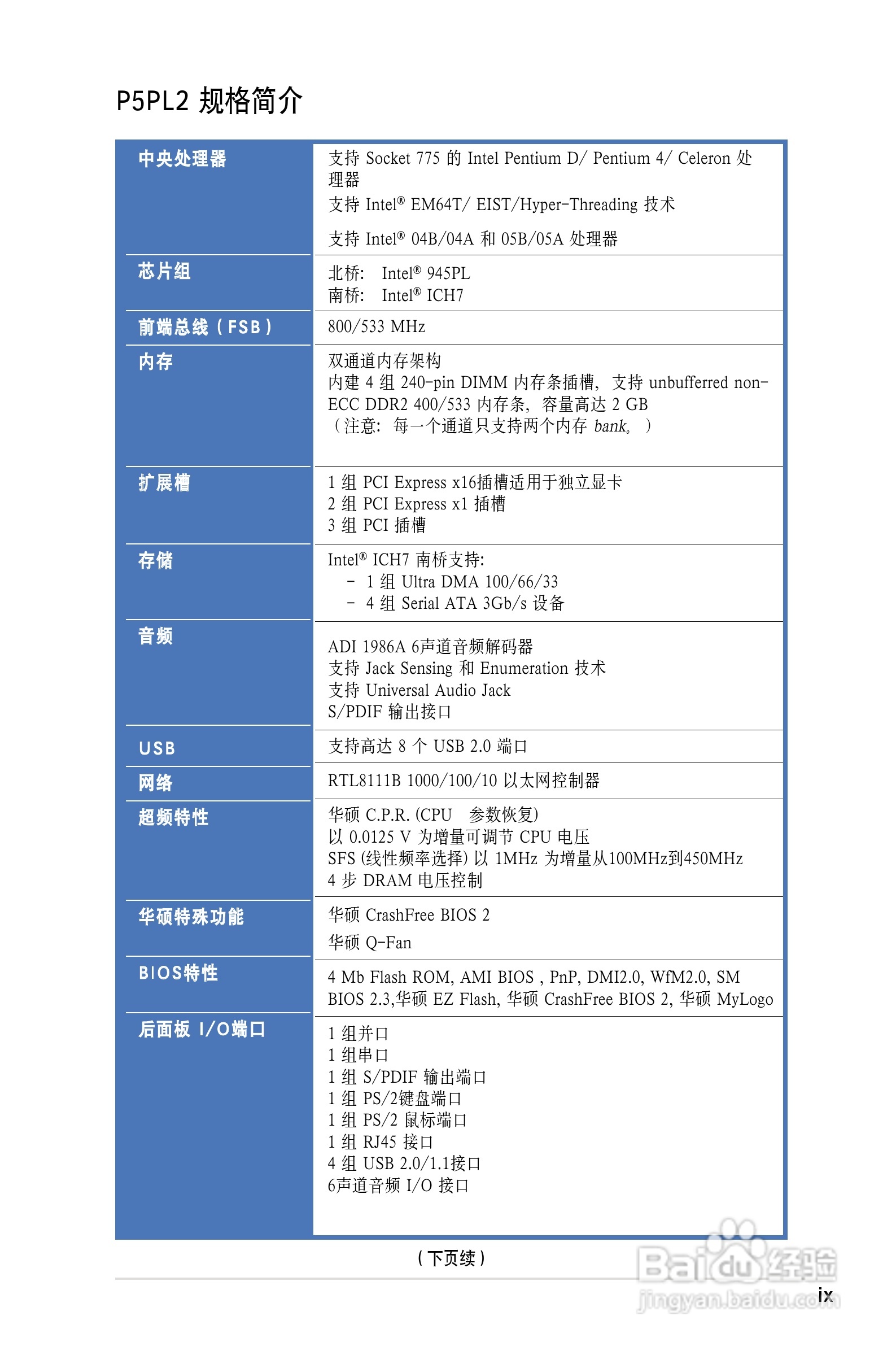 华硕P5PL2主板使用手册说明书:[1]