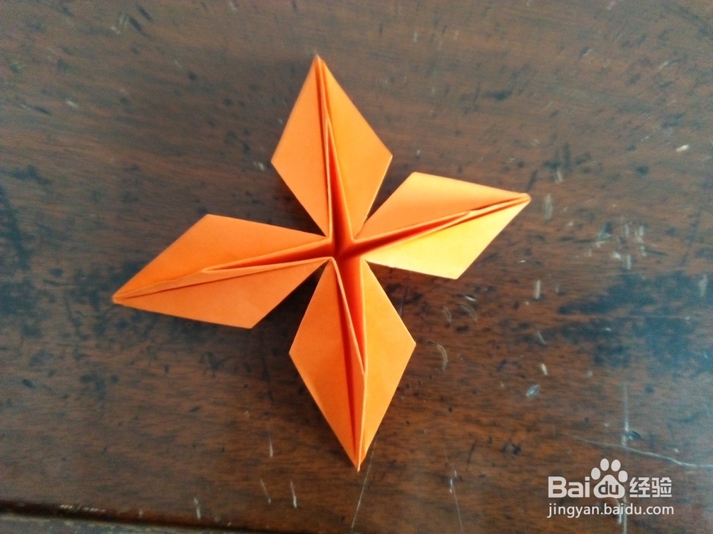 花草系列之十字形装饰花怎么折